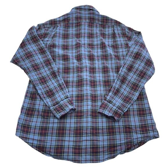 Polo Ralph Lauren Shirt Mens Large Blue Plaid Classic Fit Button Down Casual - Picture 2 of 6